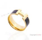 Best Copy Hermes Gold&Black Wide Clic Clac Ring - Multi Color Optional